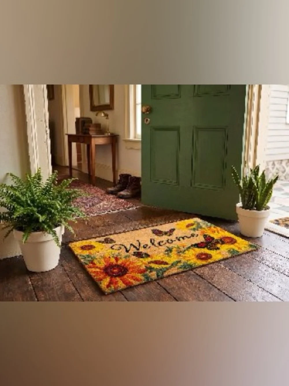 Welcome Butterflies 17x29” Floor Door Mat
